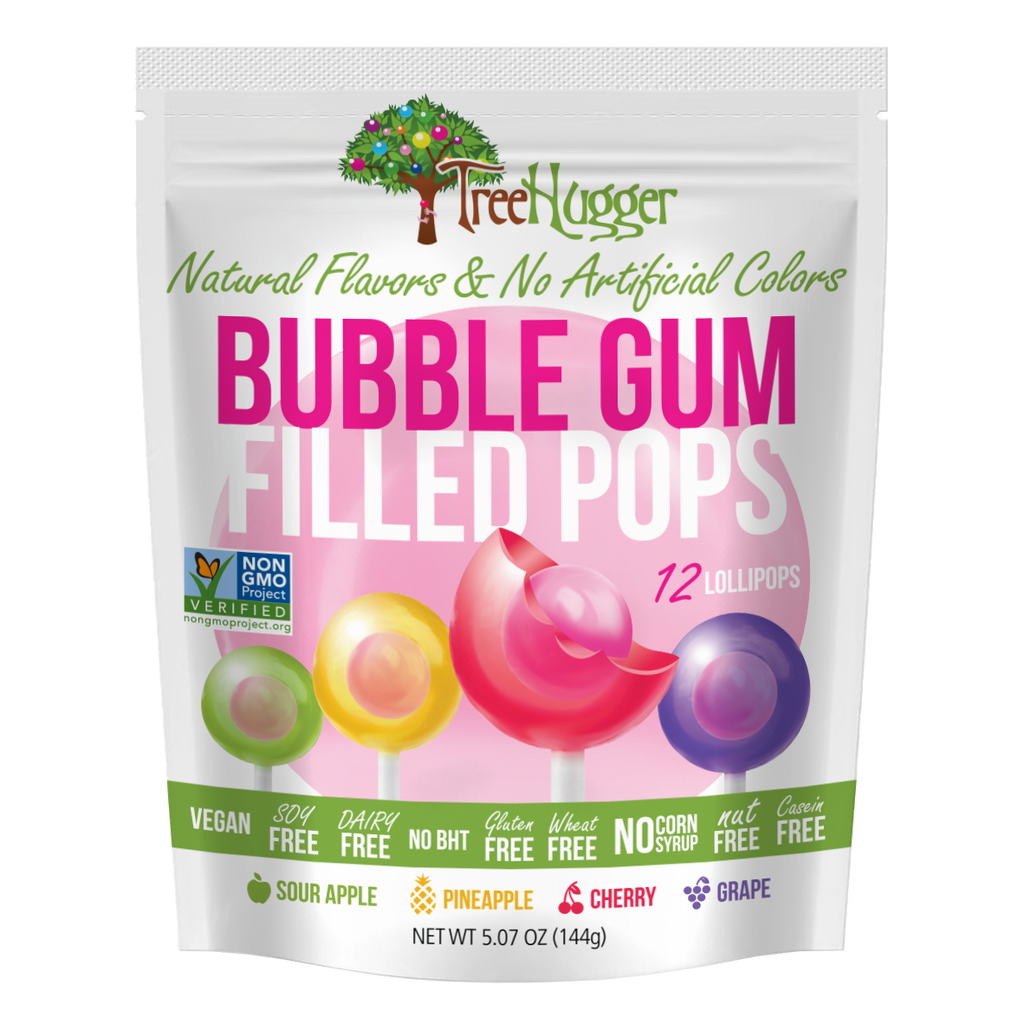 Tree Hugger Bubble Gum Filled Pops- ITEM 400311 (6 Bags) image 0