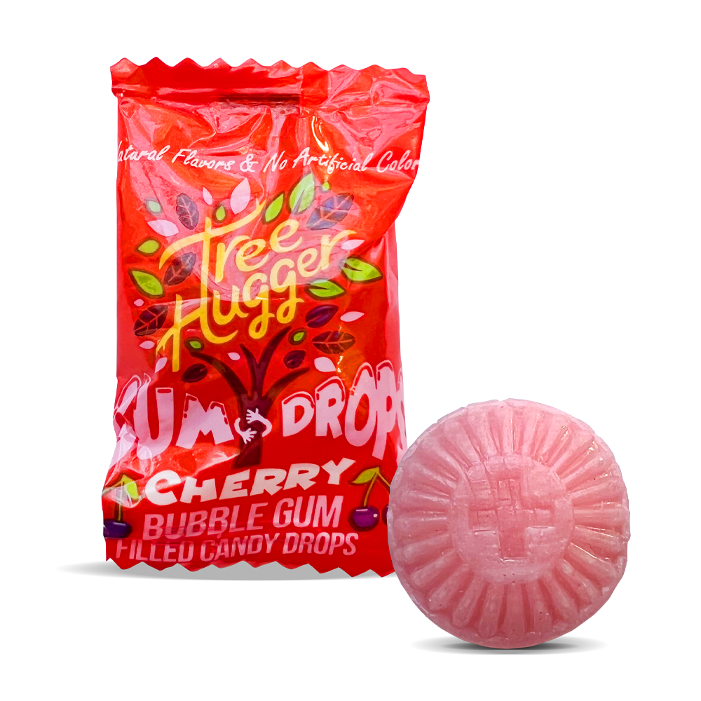 TREE HUGGER BUBBLE GUM FILLED CANDY DROPS - 12 x 4.4 OZ BAGS (About 25 Gum Drops Per Bag) image 5