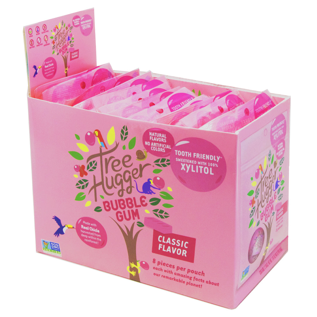 Tree Hugger Classic Bubble Gum Sweetened with 100% Xylitol (12 Bags) image 4