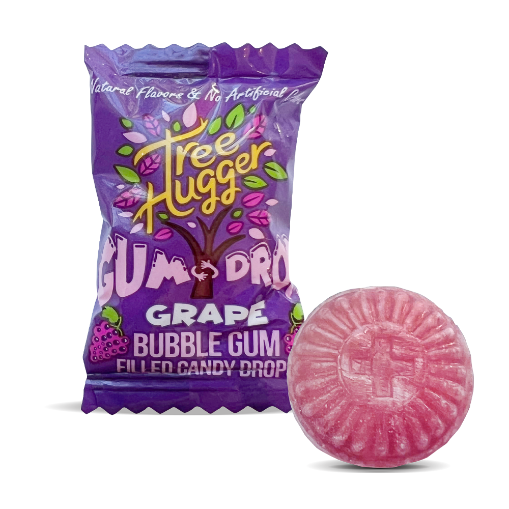 TREE HUGGER BUBBLE GUM FILLED CANDY DROPS - 12 x 4.4 OZ BAGS (About 25 Gum Drops Per Bag) image 7
