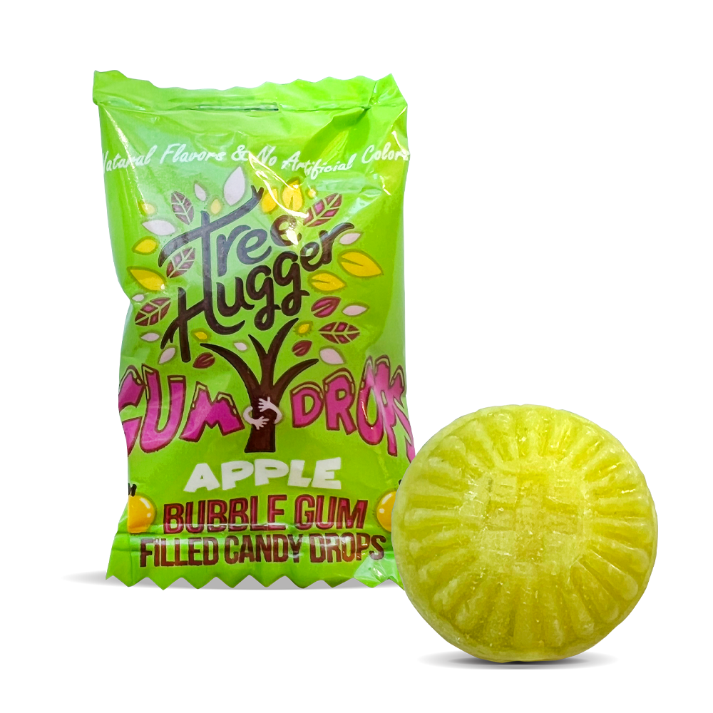 TREE HUGGER BUBBLE GUM FILLED CANDY DROPS - 12 x 4.4 OZ BAGS (About 25 Gum Drops Per Bag) image 6