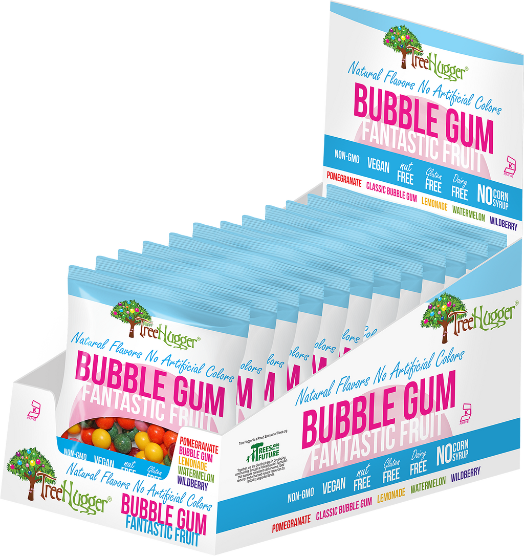 Tree Hugger Bubble Gum Fantastic Fruit 2 OZ Bag- ITEM 400152 (12 Bags) image 2