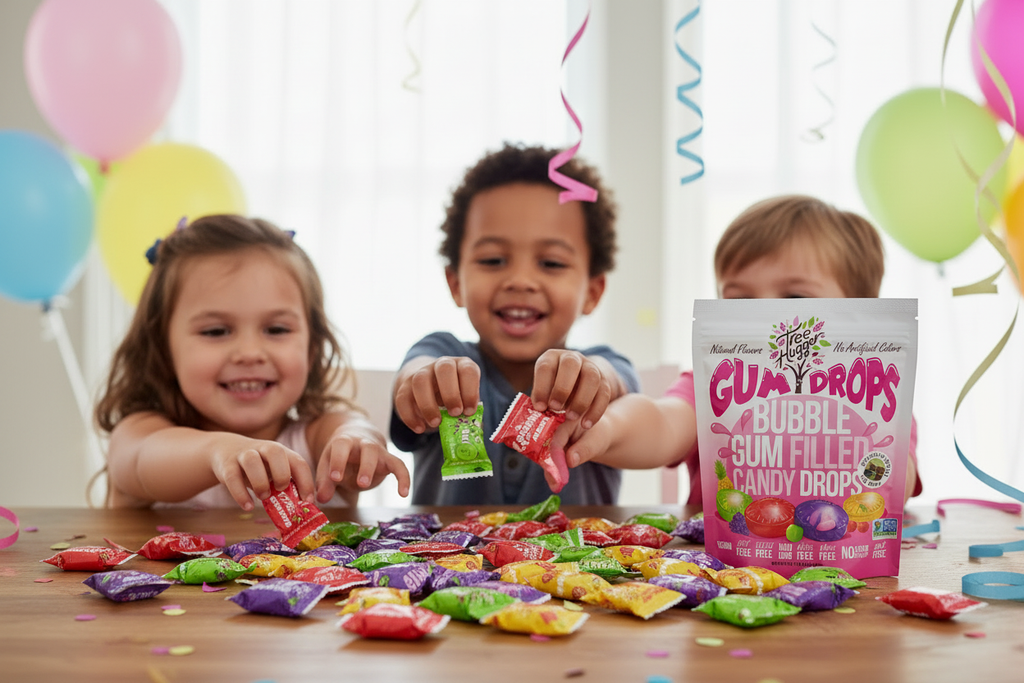 Tree Hugger Candies Spread on Party Table